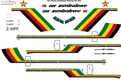 Boeing 767-200 (Air Zimbabwe) 144-198
