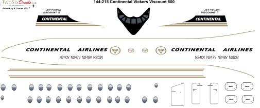 Vickers Viscount 800 (Continental) 144-215