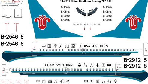 Boeing 737-500 (China Southern) 144-216