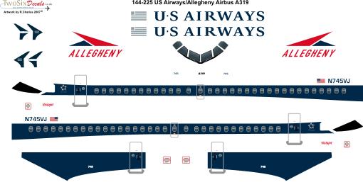 Airbus A319 (Allegheny US Retro) 144-225