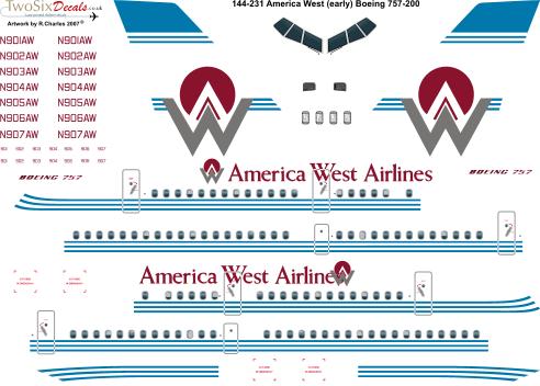 Boeing 757-200 (America West - Early)  144-231