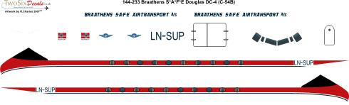 Douglas DC4 (Braathens) 144-233