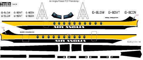 Fokker F27 Friendship (Air Anglia) 144-24