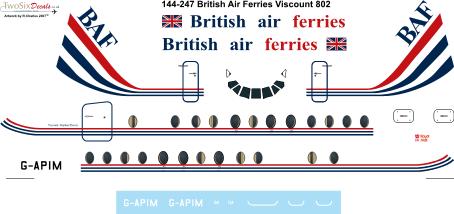 Vickers Viscount 800 (British Air Ferries) 144-247
