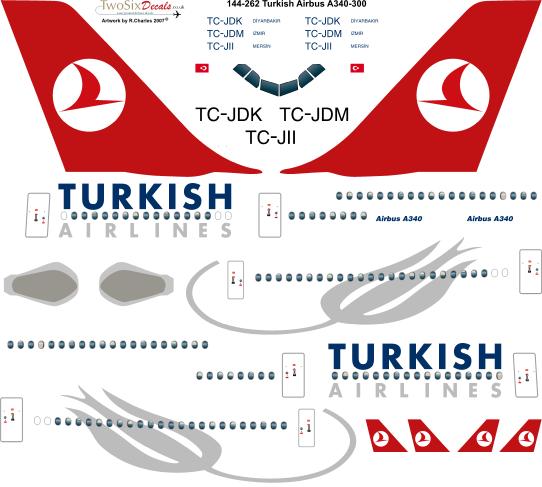 Airbus A340-300 (Turkish NC)  144-262