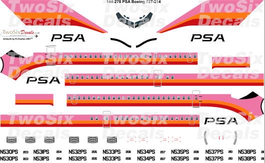 Boeing 727-200 (PSA Pink)  144-278