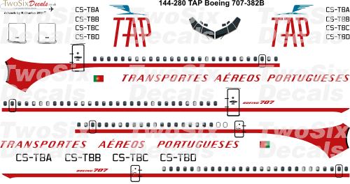 Boeing 707-320B (TAP Delivery Scheme)  144-280