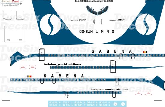 Boeing 707-320C (Sabena)  144-290