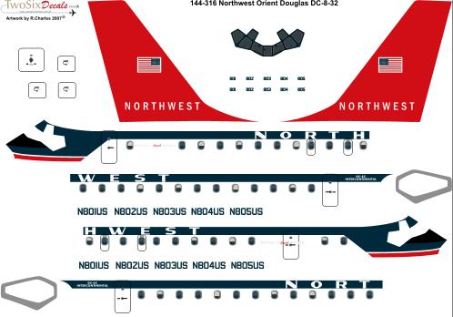 Douglas DC8-32 (Northwest) 144-316