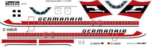 BAC1-11-500 (Germanair)  144-32