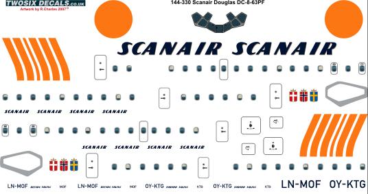 Douglas DC8-63 (Scanair Final Scheme) 144-330