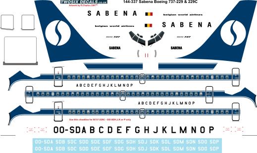 Boeing 737-200 (Sabena) 144-337