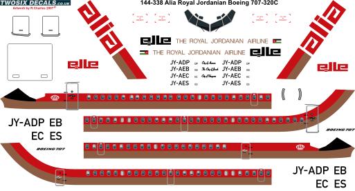 Boeing 707-320C (Alia The Royal Jordanian Airline)  144-338