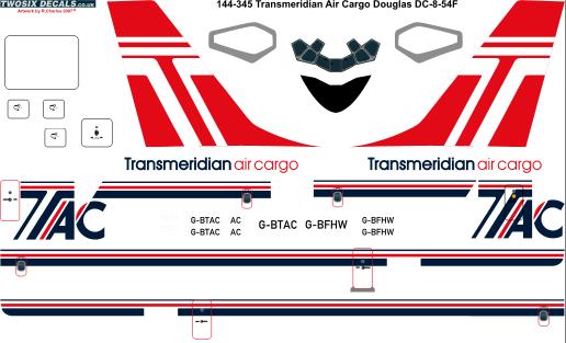 Douglas DC8-54F (Transmeridian Air Cargo)  144-345