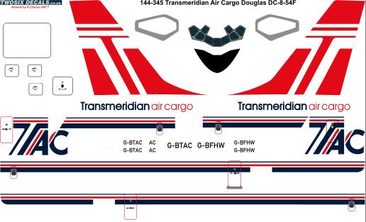 Douglas DC8-54F (Transmeridian Air Cargo) 144-345