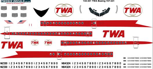 Boeing 727-231 (TWA)  144-351