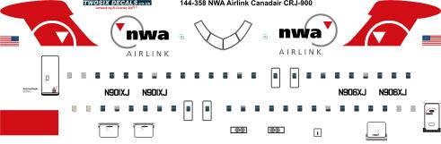 Canadair CRJ900  (Northwest Airlink)  144-358