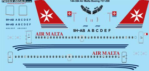 Boeing 737-200 (Air Malta) 144-384