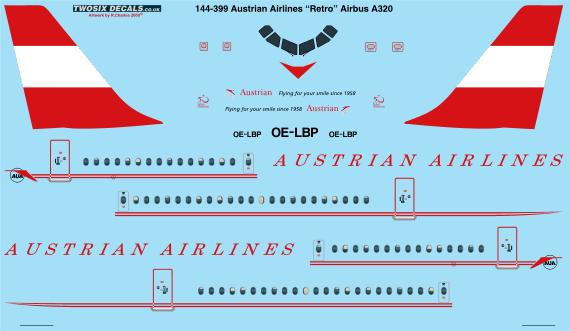 Airbus A320 (Austrian Airlines "Retro") 144-399