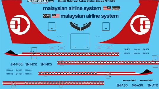 Boeing 707-320C (Malaysian Airline System MAS)  144-400