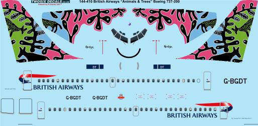 Boeing 737-200 (British Airways "Animals and Trees")  144-410