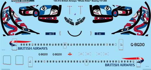 Boeing 737-200 (British Airways "Whale Rider")  144-413