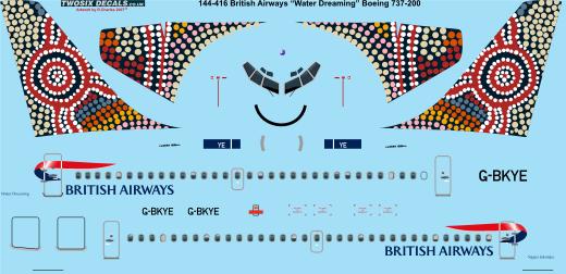 Boeing 737-200 (British Airways "Water Dreaming") 144-416