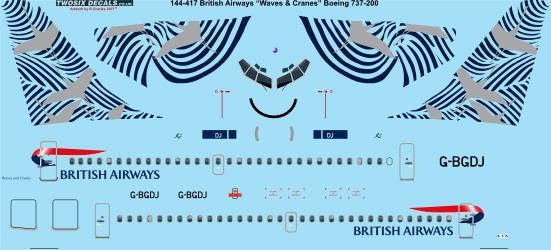 Boeing 737-200 (British Airways "Waves and Cranes") 144-417