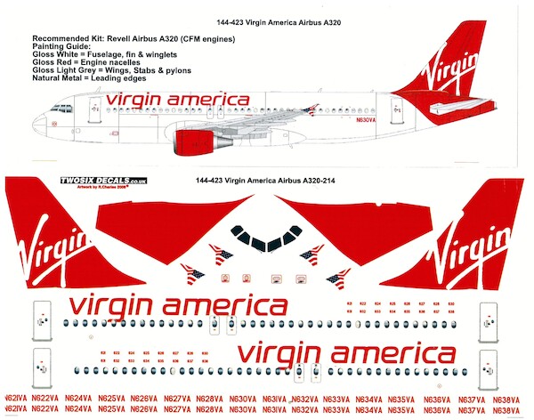 Airbus A320-214 (Virgin America)  144-423