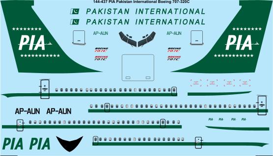 Boeing 707-321 (Pakistan International) 144-437