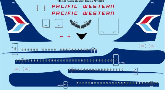 Boeing 707-320 (Pacific Western) 144-443