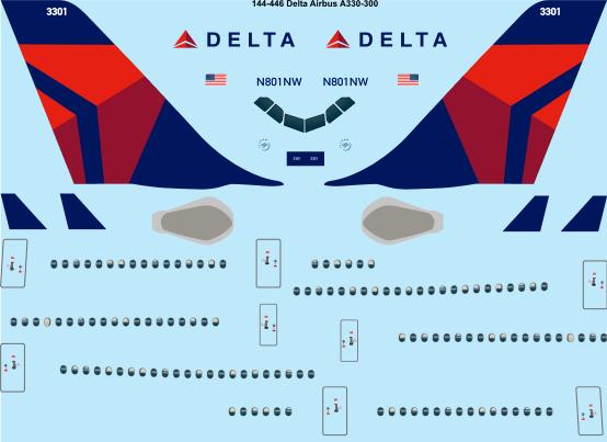 Airbus A330-300 (Delta Airlines) 144-446