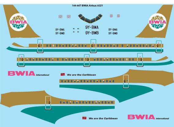 Airbus A321 (British West Indies)  144-447