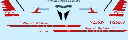 Douglas DC3 (Capital Airlines) 144-455
