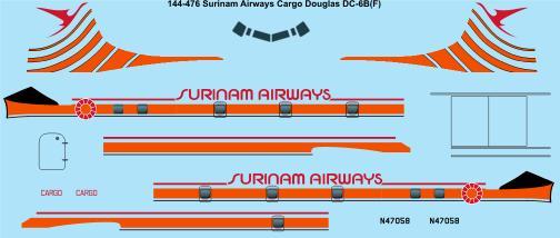 Douglas DC6B(F) Surinam Airways Cargo  144-476