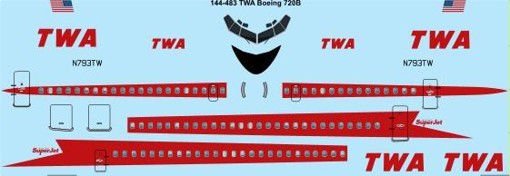 Boeing 720 (TWA) 144-483