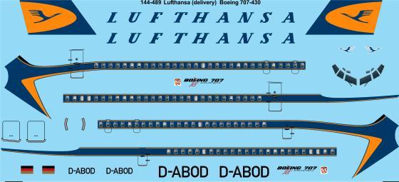 Boeing 707-430 (Lufthansa delivery scheme)  144-489