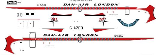 BAC 1-11 srs 400 (Dan-Air Delivery scheme)  144-50