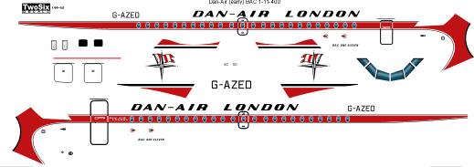 BAC 1-11 srs 400 (Dan-Air Delivery scheme) 144-50