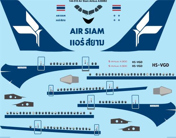 Airbus A300B-2 (Air Siam)  144-510