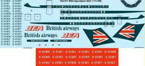 Bac1-11-500 (BEA speedjack) 144-511