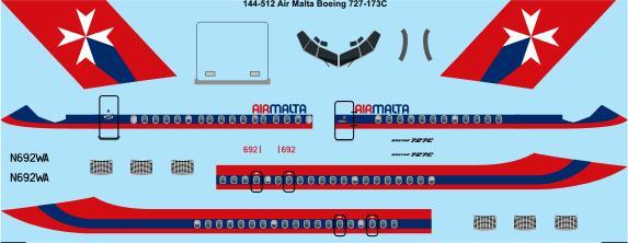 Boeing 727-173 (Air Malta)  144-512