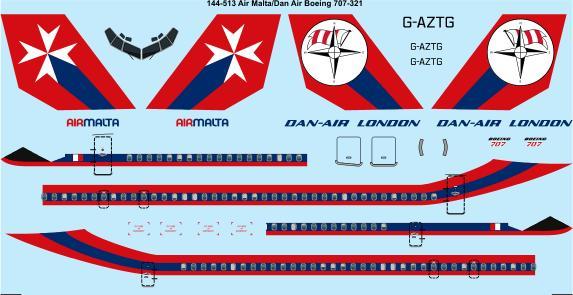Boeing 707-321 (Air Malta/Dan Air)  144-513