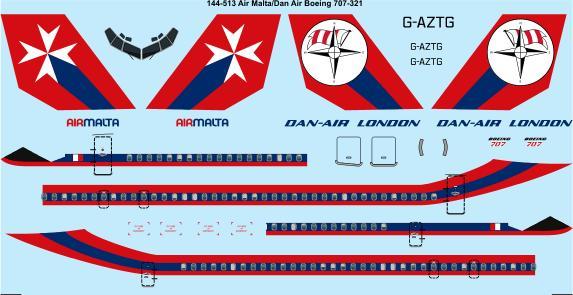 Boeing 707-321 (Air Malta/Dan Air) 144-513