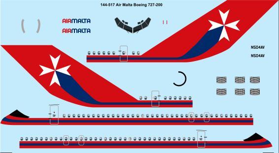 Boeing 727-200 (Air Malta)  144-517