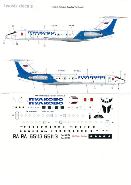 Tupolev Tu134A-3 (Pulkovo) 144-540