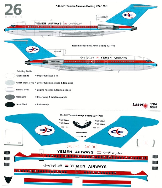 Boeing 727-173C (Yemen Airways) 144-551