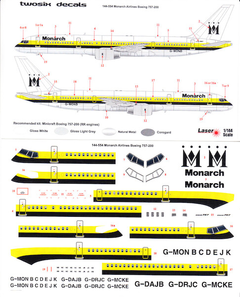 Boeing 757-200 (Monarch Airlines - delivery Scheme)  144-554