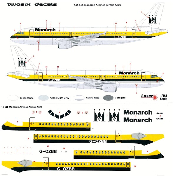 Airbus A320 (Monarch Airlines - delivery Scheme) 144-555