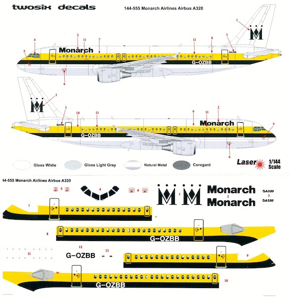 Airbus A320  (Monarch Airlines - delivery Scheme)  144-555